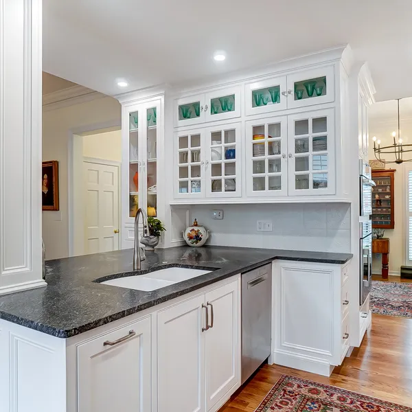 Custom slate and white kitchen cabinetry, Worthington, OH