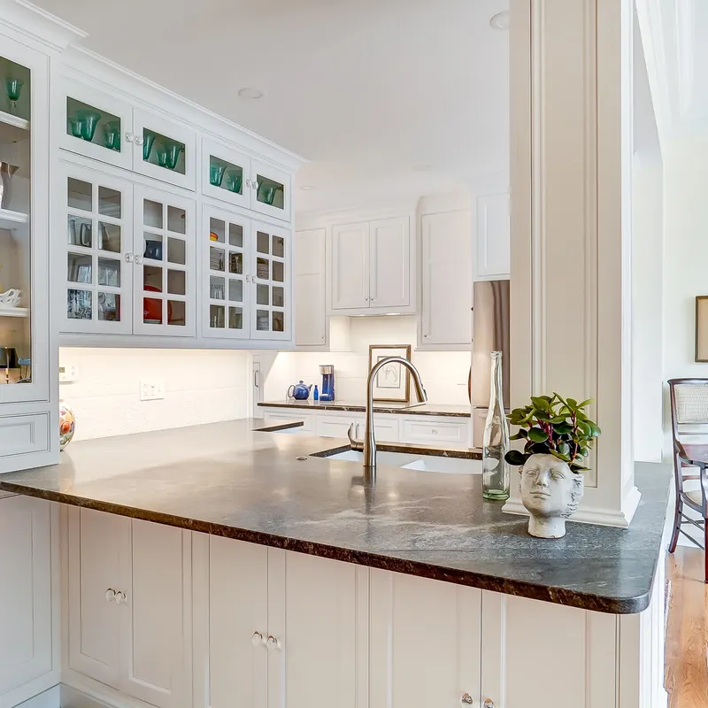 Custom slate kitchen cabinetry and trim, Columbus, OH area
