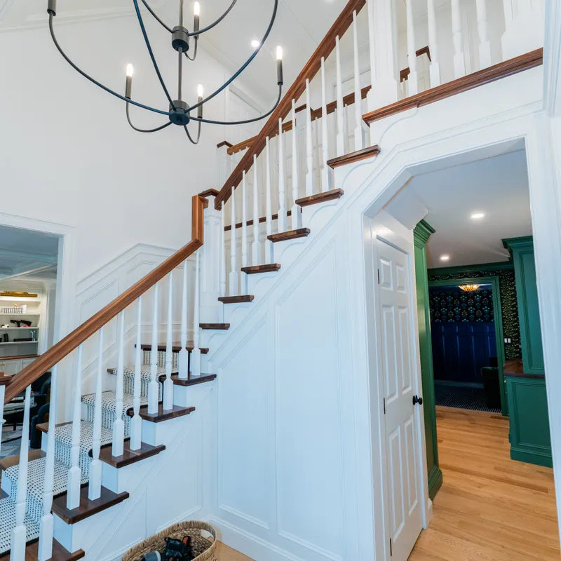 Entranceway trim and millwork detail, Dublin, OH
