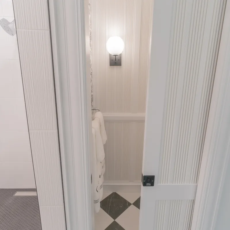 Custom bathroom built-ins with black finish, Dublin, OH