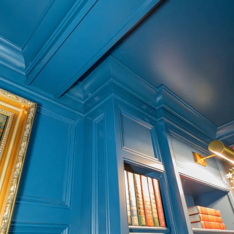 Blue bloom cabinetry and countertop detail, Columbus, OH area