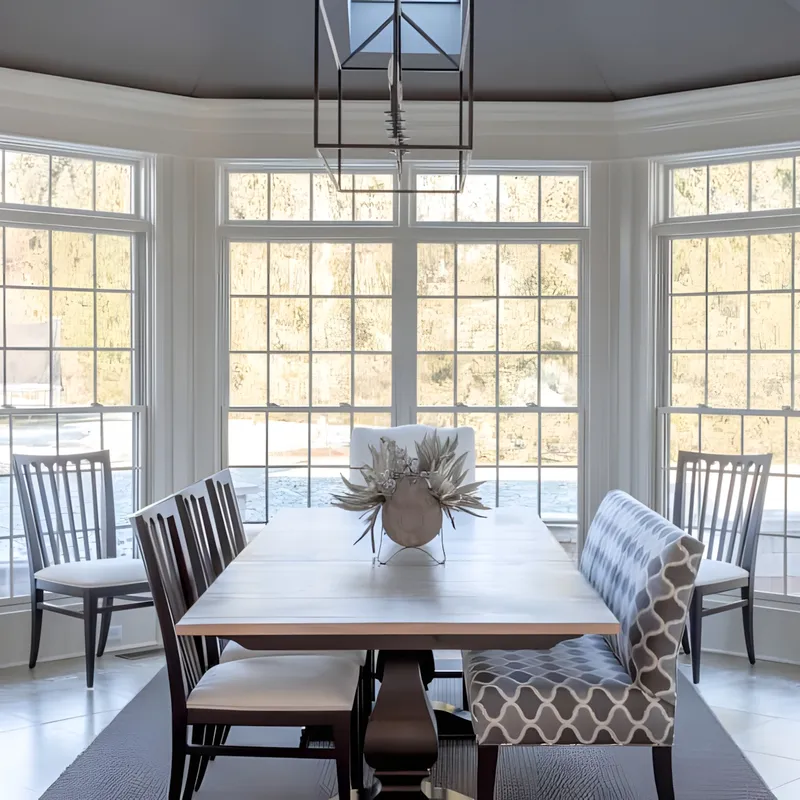 Custom dining room millwork in a Dublin, OH first floor remodel