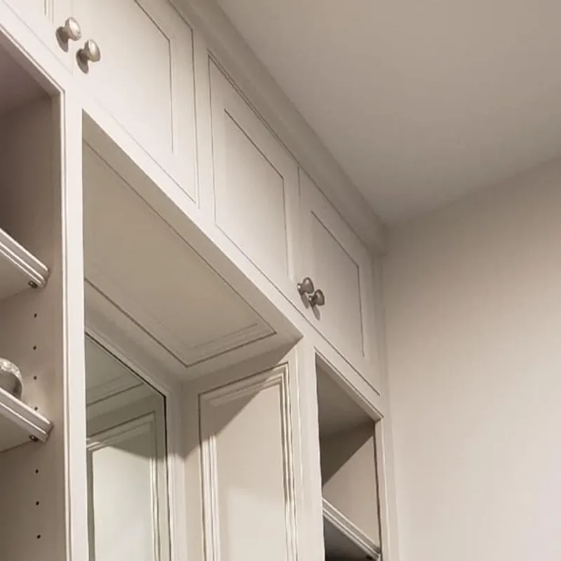 Custom walk-in closet system, Bridge Park, Dublin, OH