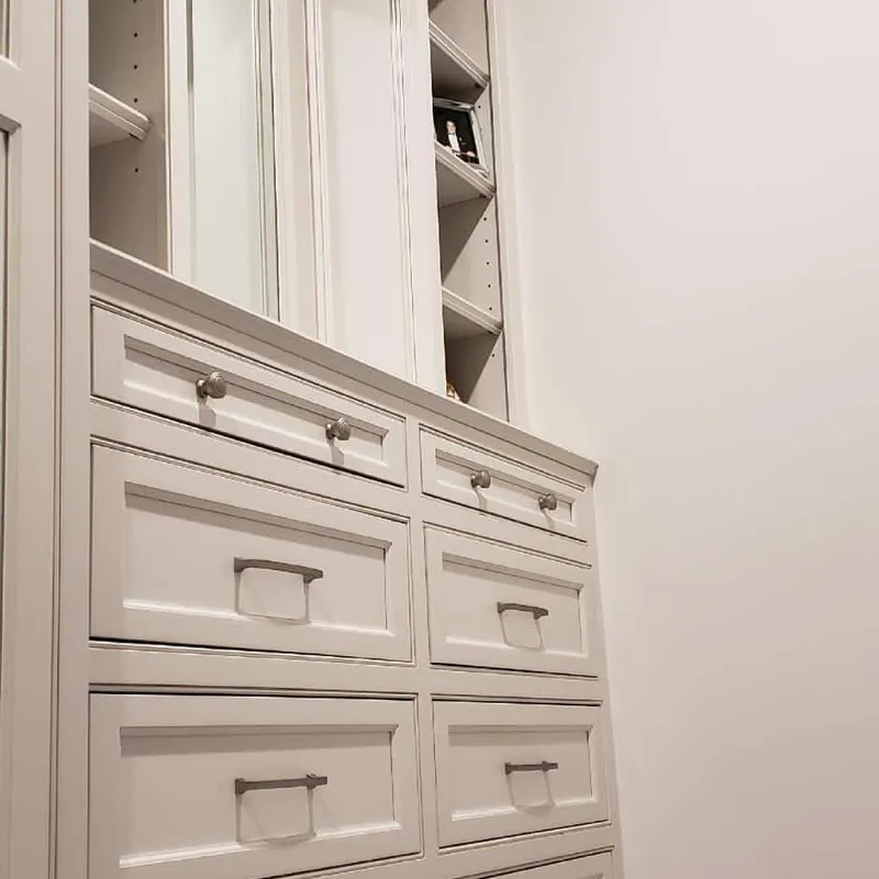 Walk-in closet built-in shelving and hanging, Dublin, OH