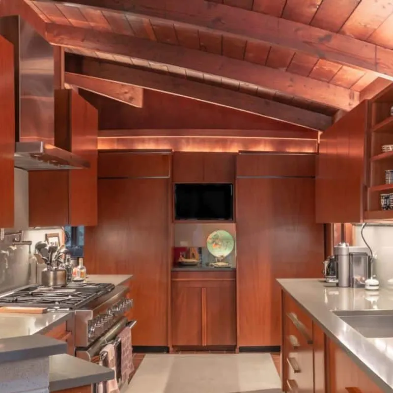 Frank Lloyd Wright inspired custom kitchen cabinetry, Columbus, OH area