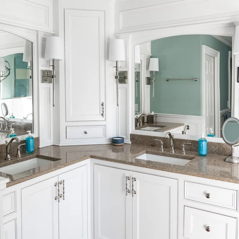 Bathroom cabinetry finish detail, Columbus, OH area