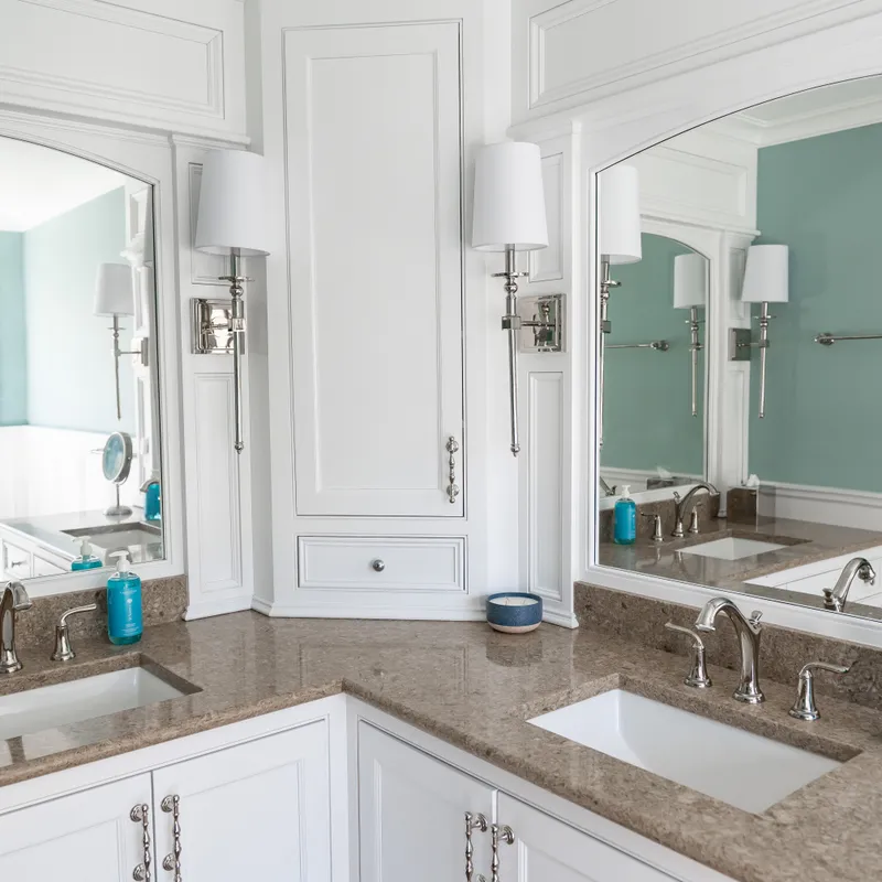 Bathroom built-in cabinetry detail, Columbus, OH area