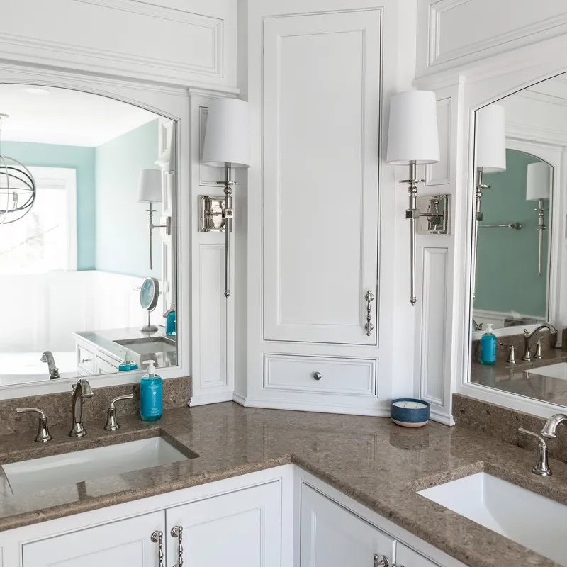 Custom vanity and mirror cabinetry, Columbus, OH area