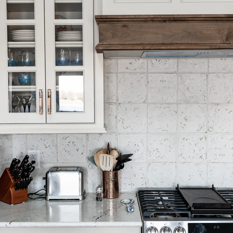 Custom kitchen island and cream cabinetry, Columbus, OH area