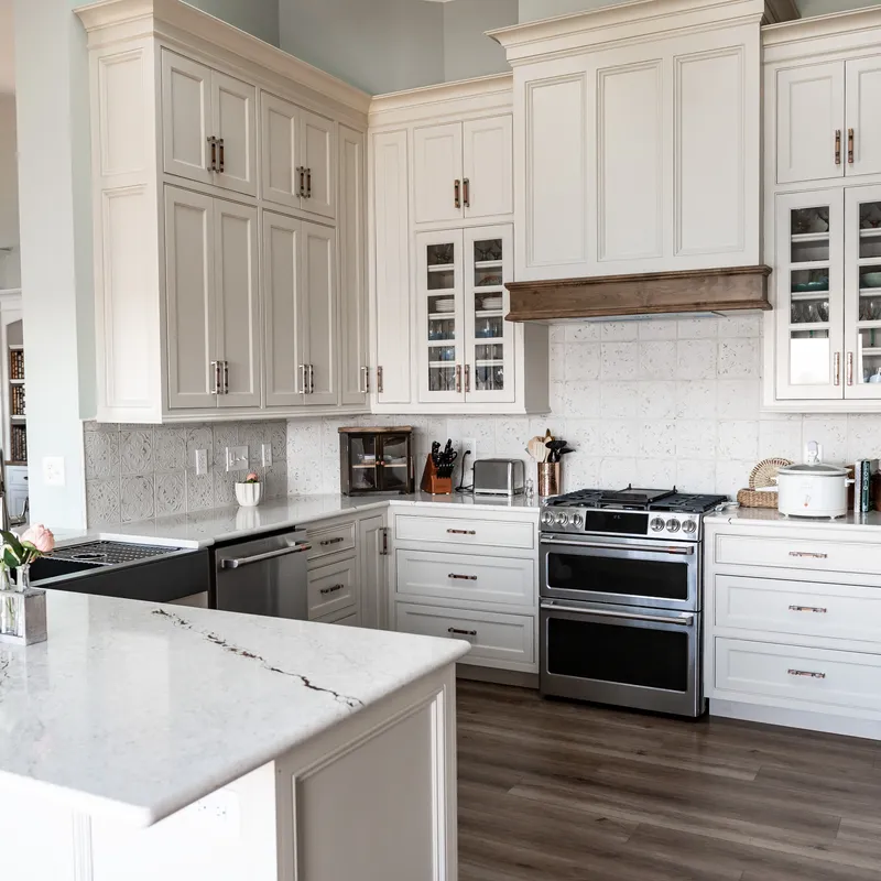 Cream kitchen storage cabinetry, Columbus, OH area