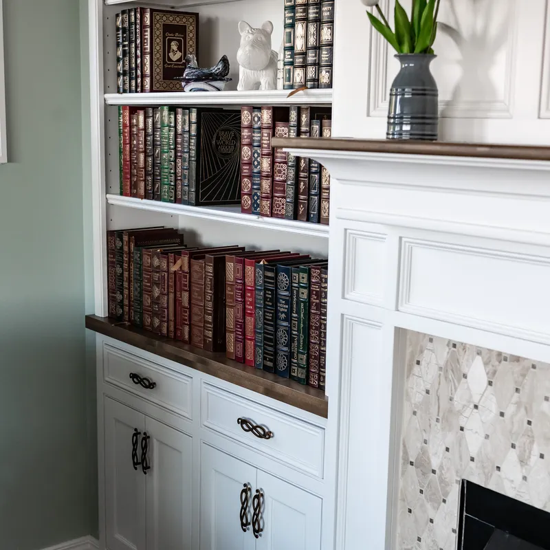 Custom built-in library wall, Columbus, OH area