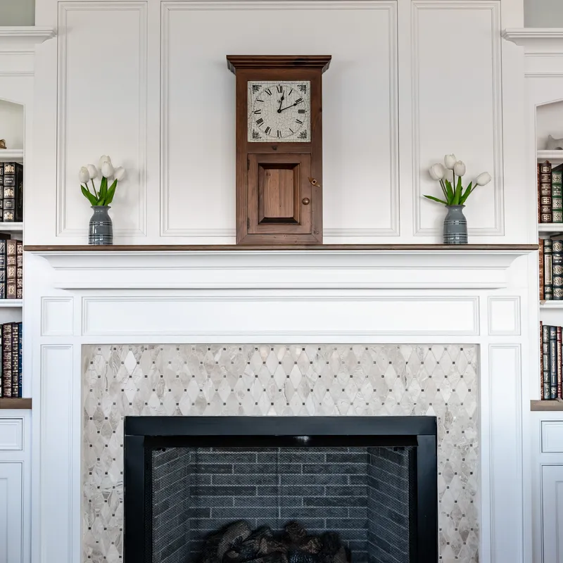 Built-in media wall and bookshelves, Columbus, OH area