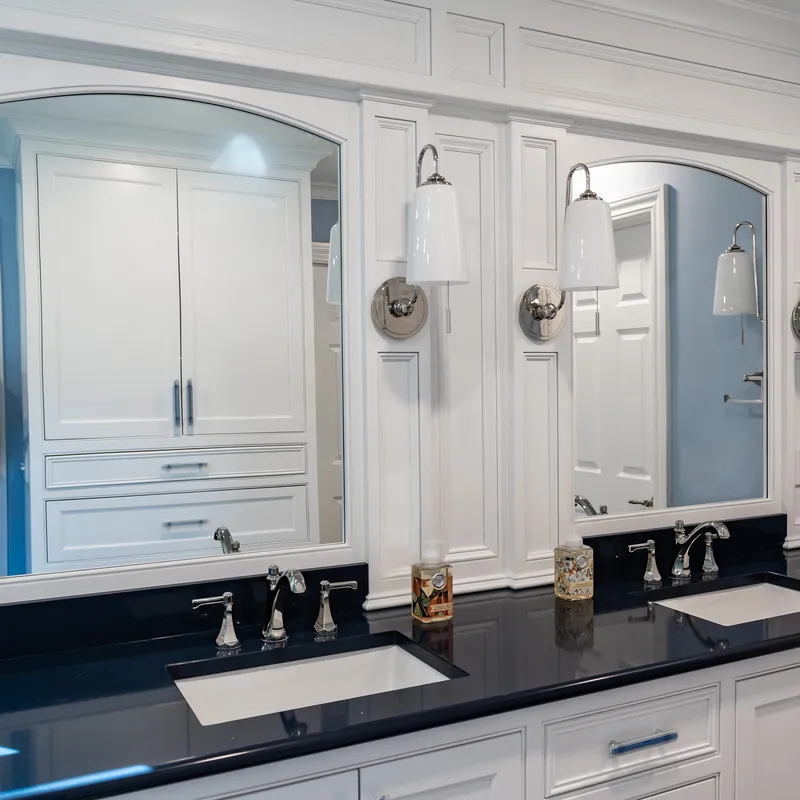 Custom bathroom millwork and storage, Columbus, OH area