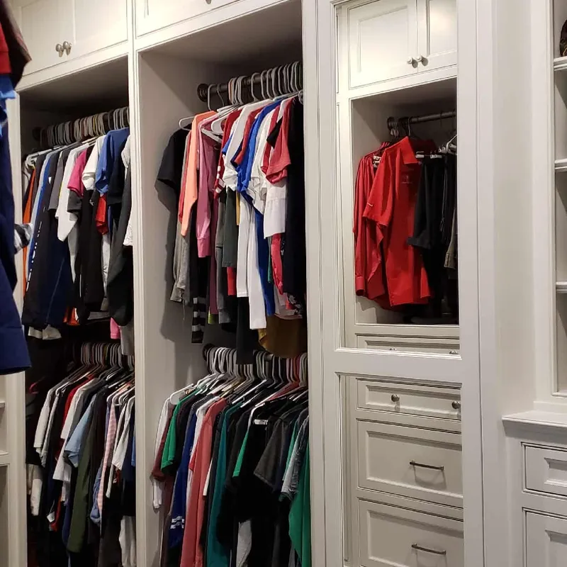 Finished walk-in closet renovation, Dublin, OH