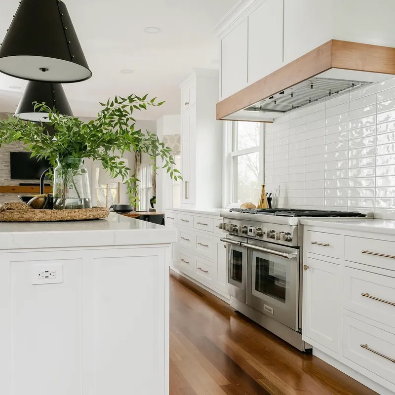 Custom ivory and alder kitchen cabinetry, Columbus, OH area