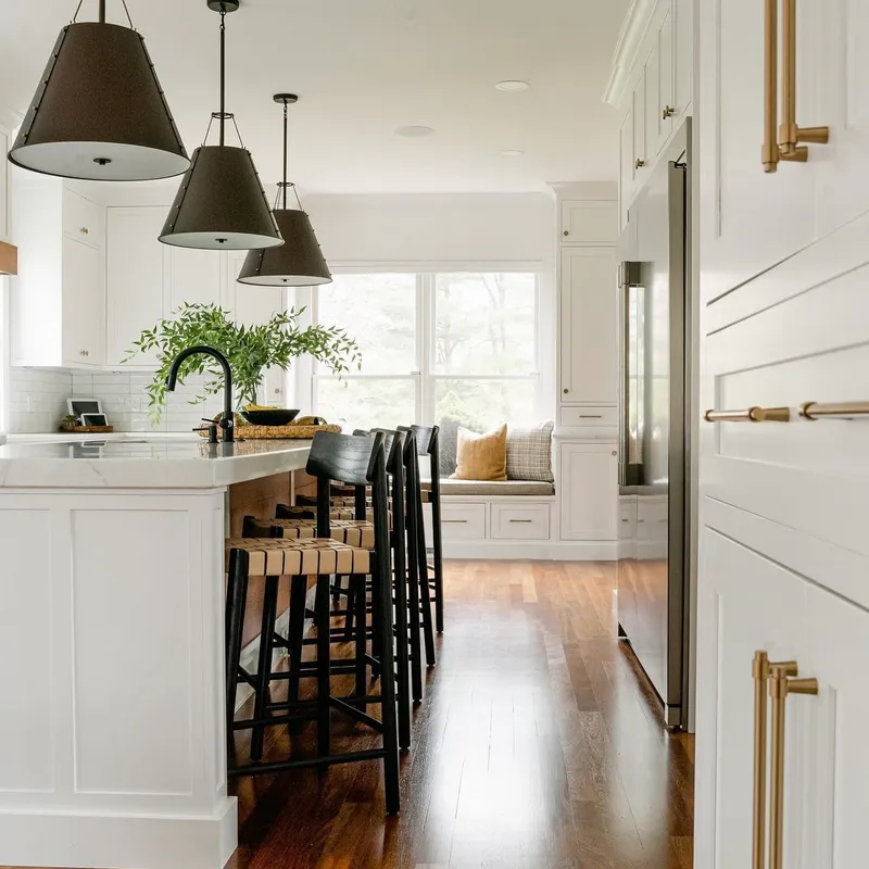 Custom kitchen renovation with ivory and alder cabinetry, Columbus, OH area