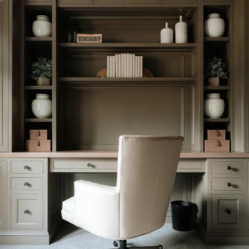 Custom home office cabinetry detail, Columbus, OH area