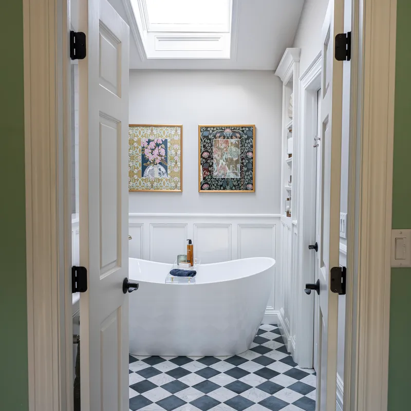Custom light and bloom bathroom vanity, Columbus, OH area