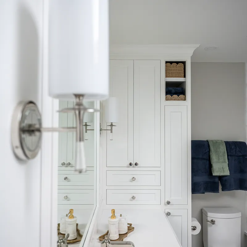Built-in bathroom storage and vanity, Columbus, OH area