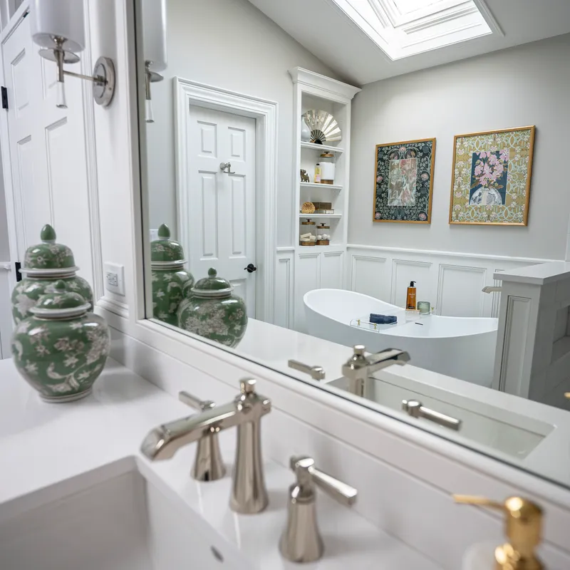 Custom bathroom built-in storage, Columbus, OH area