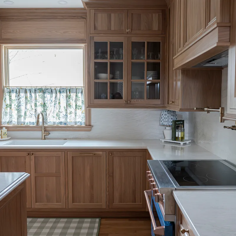 Blue kitchen cabinetry and trim, Columbus, OH area