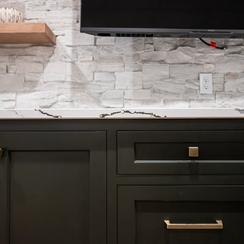 Custom dark kitchen millwork, Dublin, OH