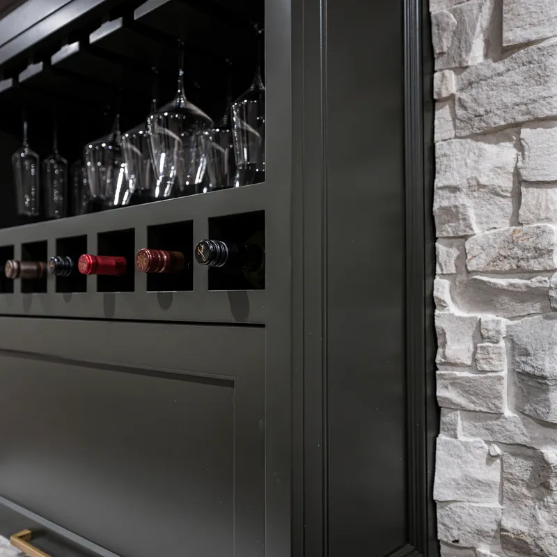 Custom midnight kitchen storage, Dublin, OH