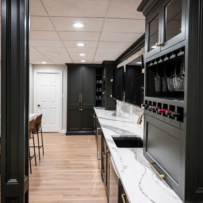 Custom dark kitchen cabinetry, Dublin, OH