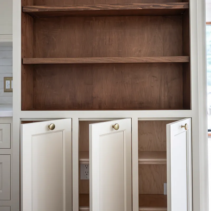 Custom kitchen cabinetry and open shelving, Powell, OH