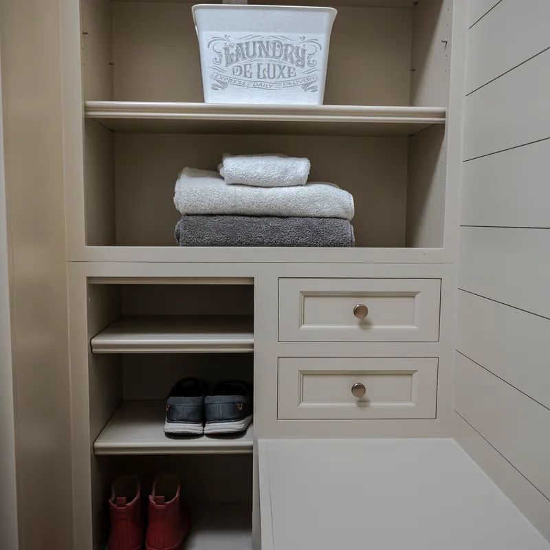 Custom laundry room built-in cabinetry, Powell, OH