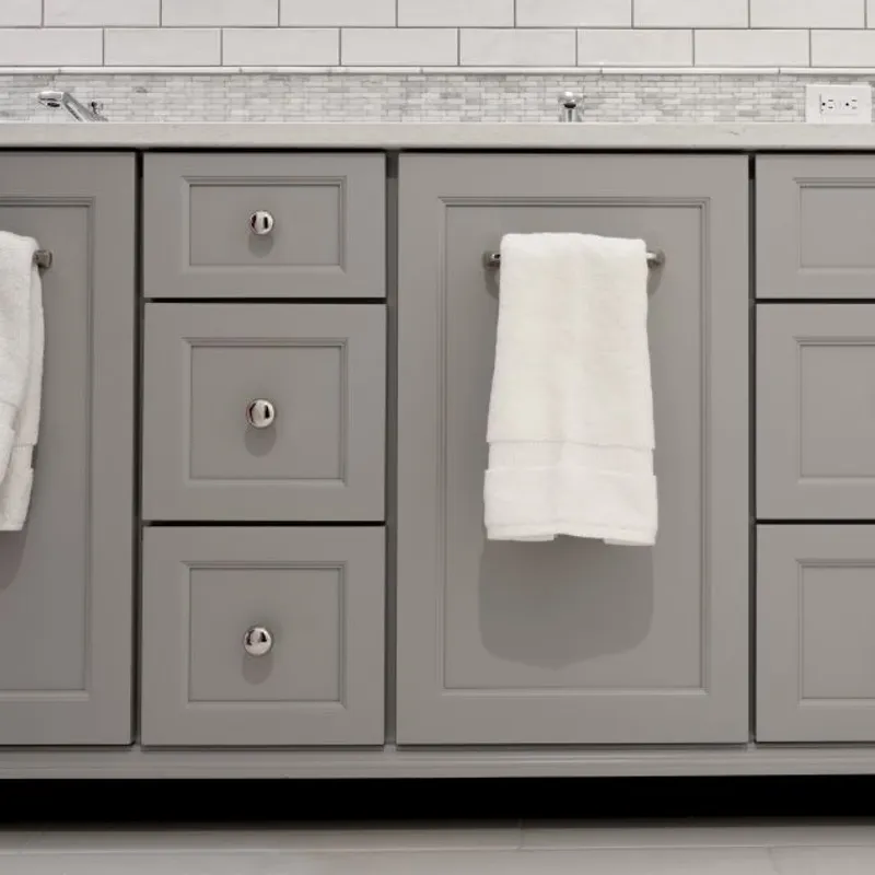 Custom slate and stone bathroom cabinetry, Columbus, OH area