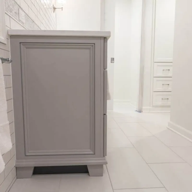 Custom slate and stone bathroom cabinetry, Columbus, OH area