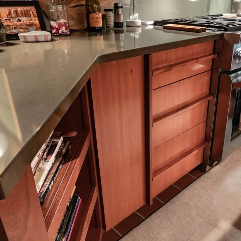 Frank Lloyd Wright inspired custom kitchen cabinetry, Columbus, OH area
