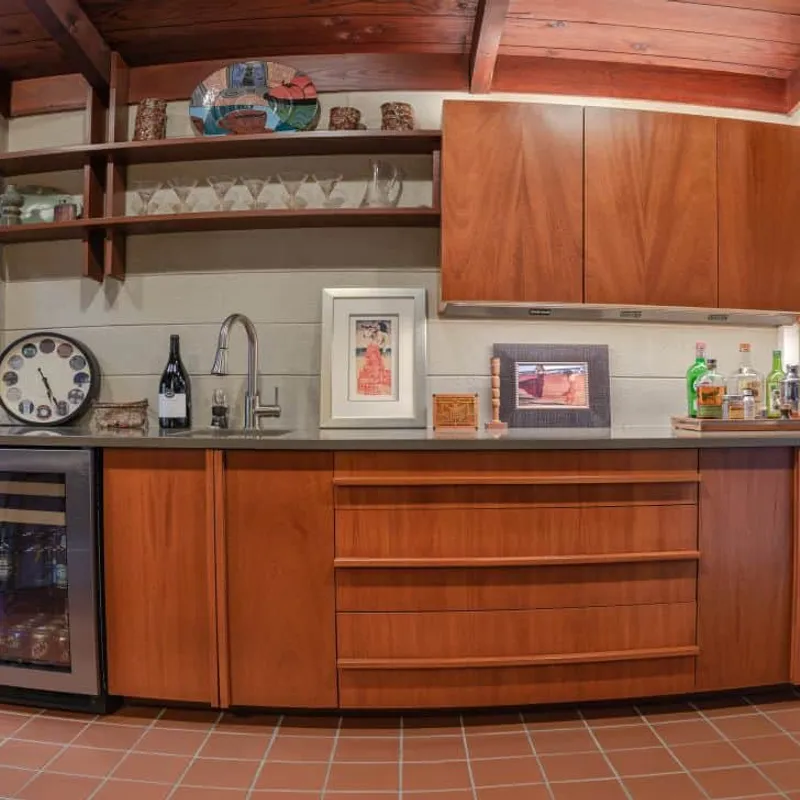 Frank Lloyd Wright inspired custom kitchen cabinetry, Columbus, OH area