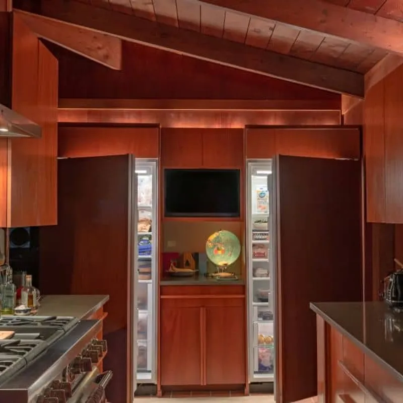 Frank Lloyd Wright inspired custom kitchen cabinetry, Columbus, OH area