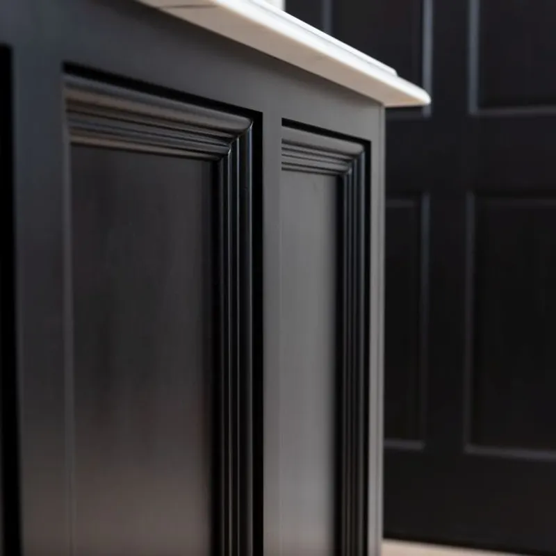 Custom black kitchen cabinetry, Columbus, OH area