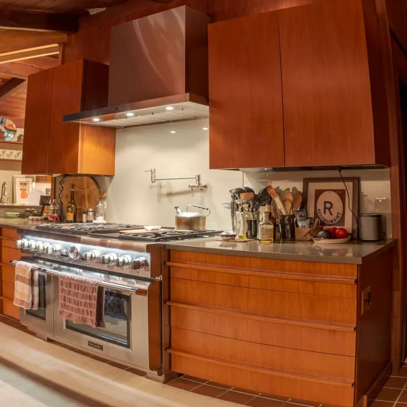 Frank Lloyd Wright inspired custom kitchen cabinetry, Columbus, OH area