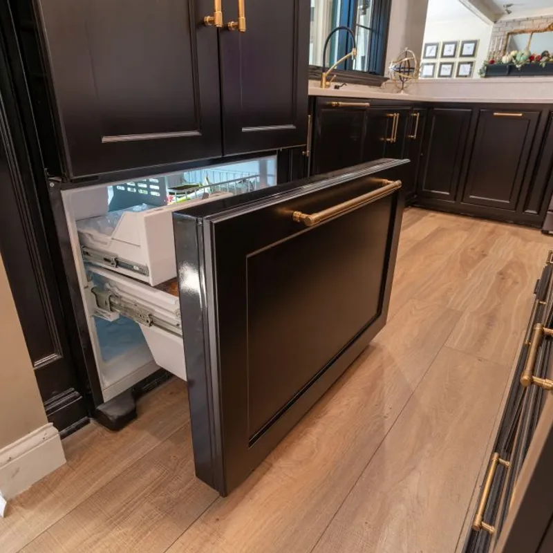 Custom black kitchen cabinetry, Columbus, OH area