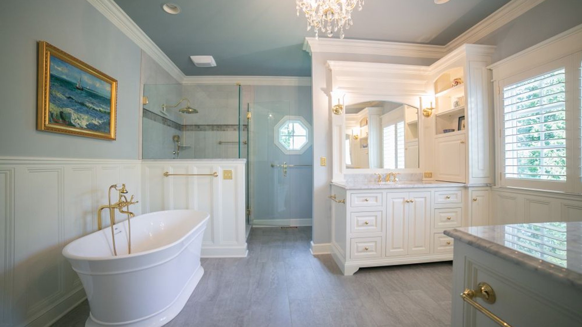 Custom bathroom remodel cabinetry by Lewis Designs, Dublin, OH