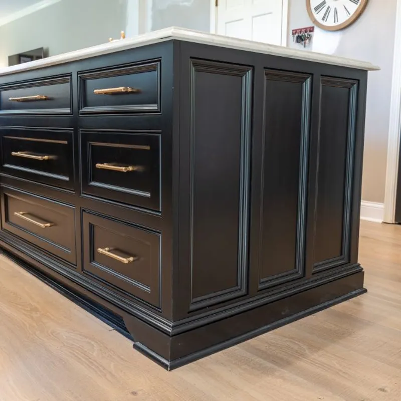 Custom black kitchen cabinetry, Columbus, OH area